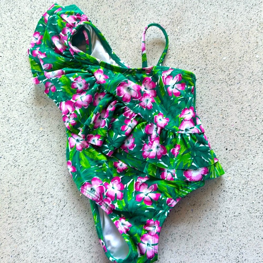 Janie and Jack Girls one piece swimsuit. - 2T